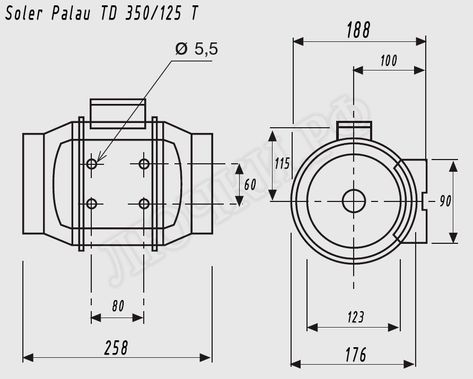Вентилятор TD350/125 T Вентилятор TD350/125 T